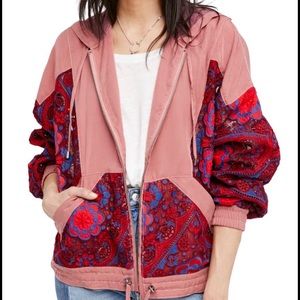 Free People Magpie Oversized Sleeve Hoodie Jacket